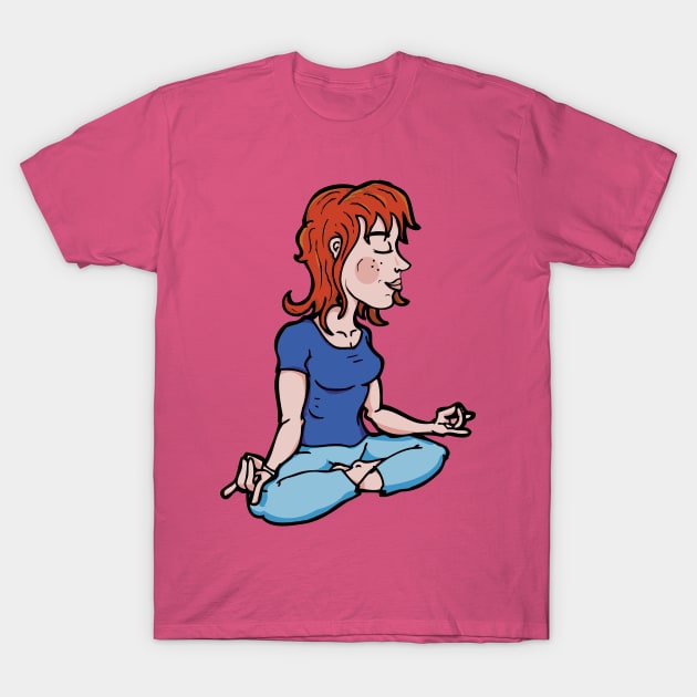 Yoga Girl T-Shirt by deancoledesign